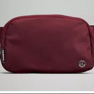 Lululemon everywhere belt bag wine red